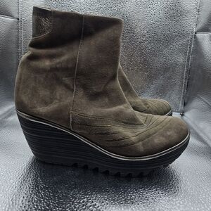Fly london wedge Ankle Boots size 7.5 (38)